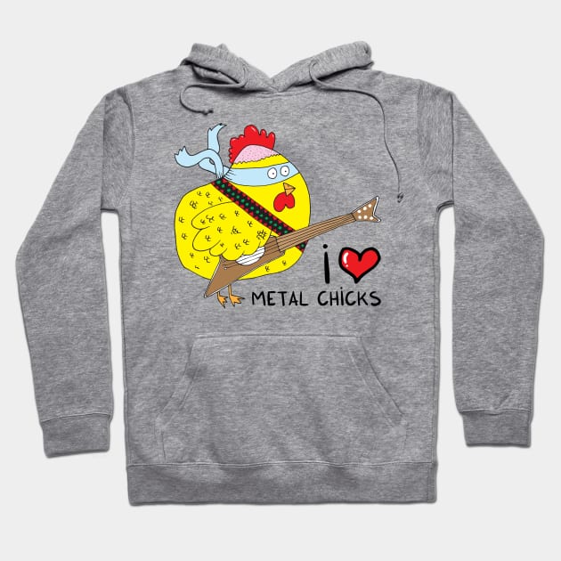 I love metal chicks Hoodie by adrianserghie